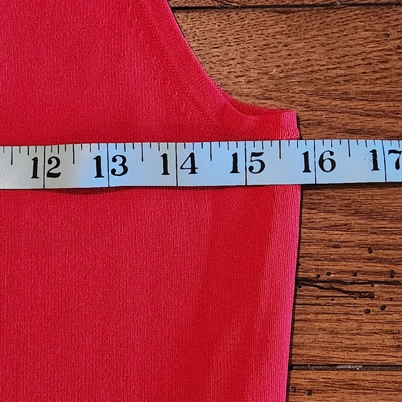 Dana Buchman square Neckline Knit Tank Top Size M Color Red - Picture 8 of 11